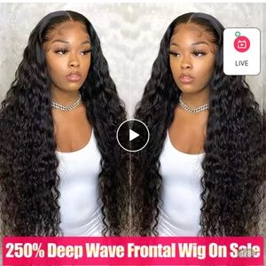 32 inch deep wave frontal t part wig